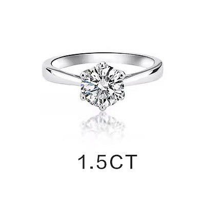 Six-Prong Moissanite Radiance Ring