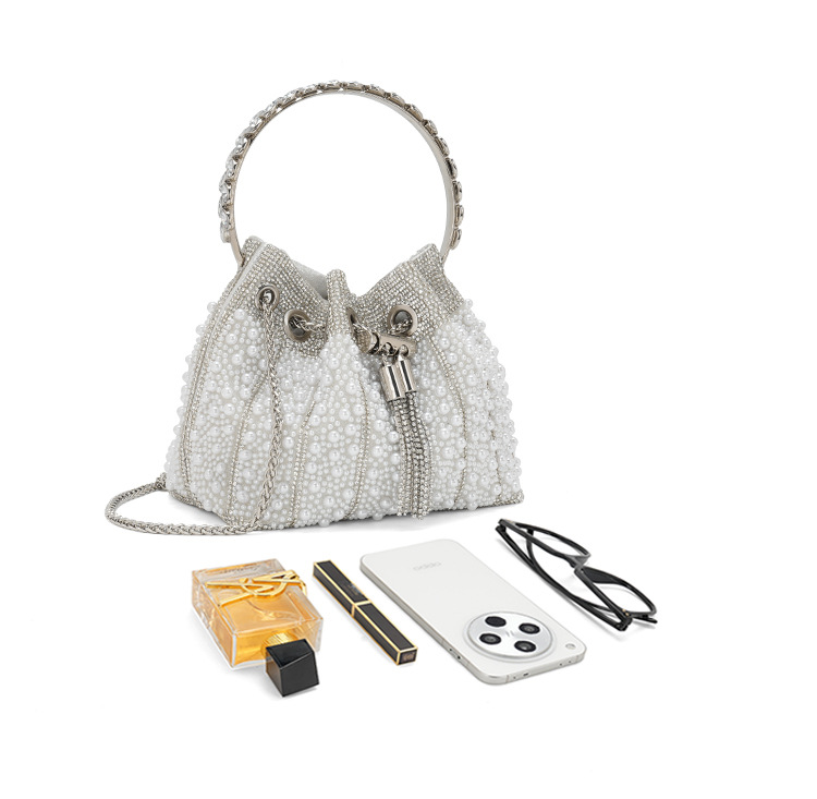 The Aurélia Pearl Drawstring Evening Bag