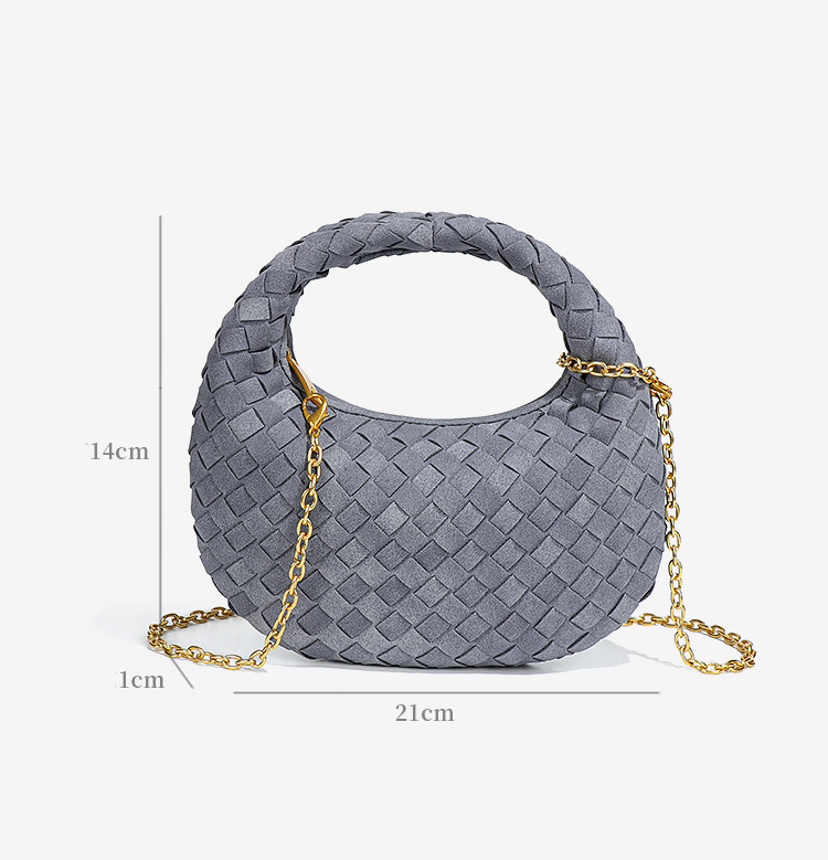 The Seraphina Woven Crescent Bag