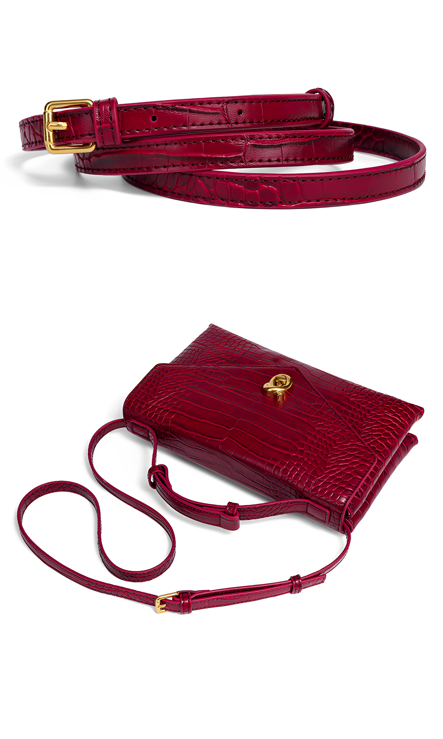 Croco-Grain Clutch