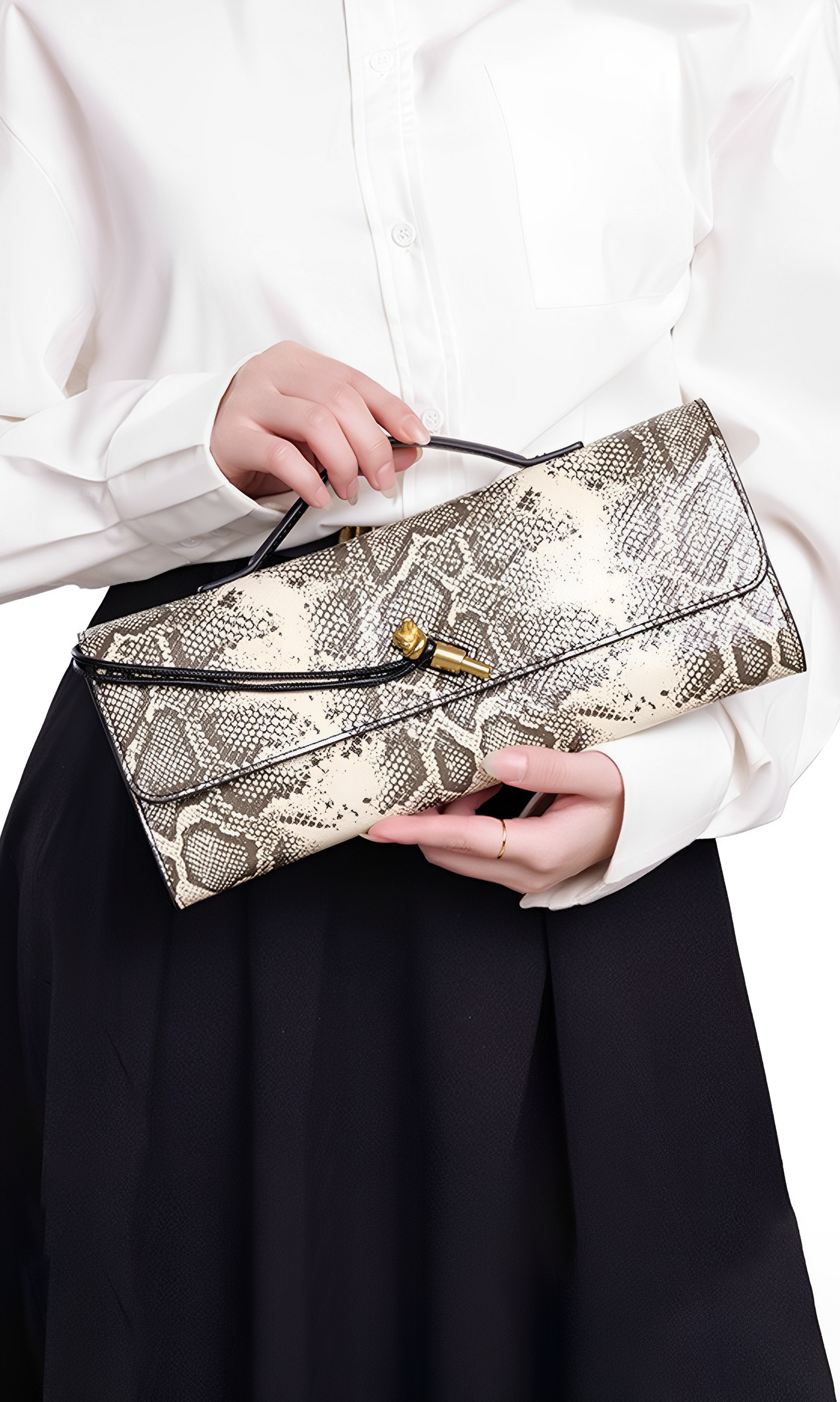 Élégance Python Clutch