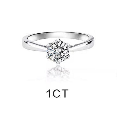 Six-Prong Moissanite Radiance Ring