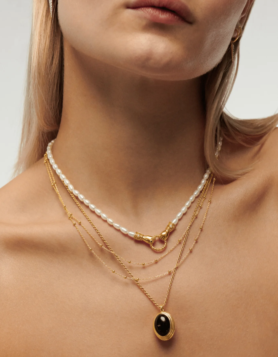 Agate gem necklace