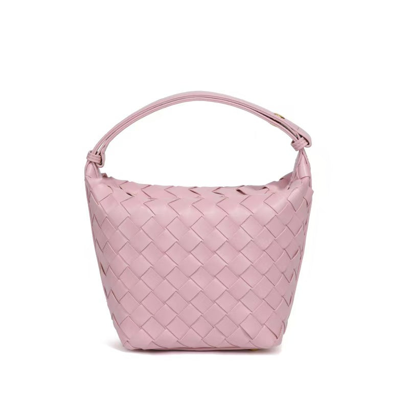 Vintage Boxy Woven Leather Handbag - Wallace