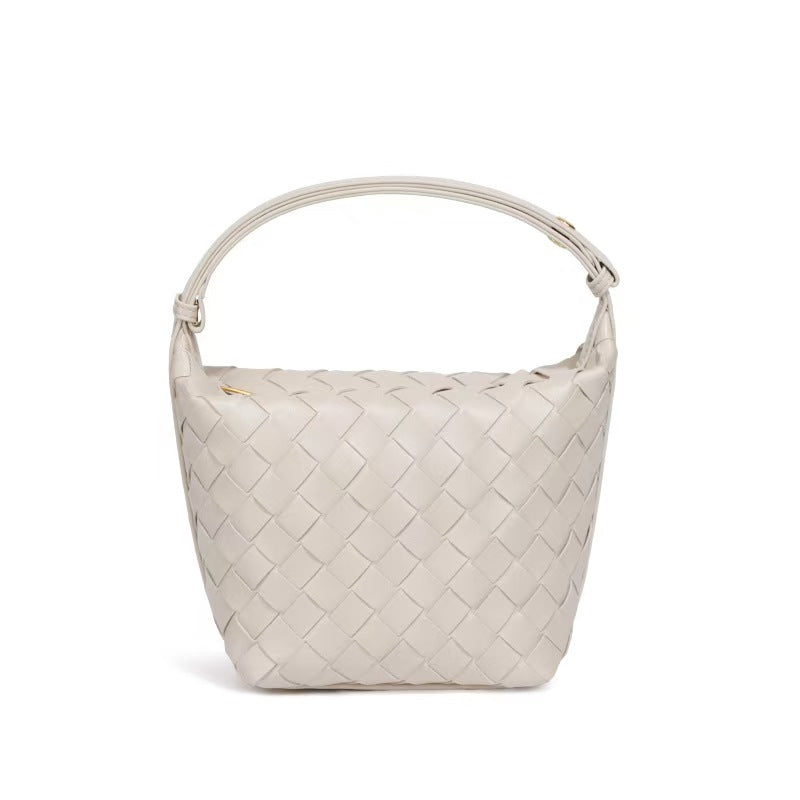 Vintage Boxy Woven Leather Handbag - Wallace