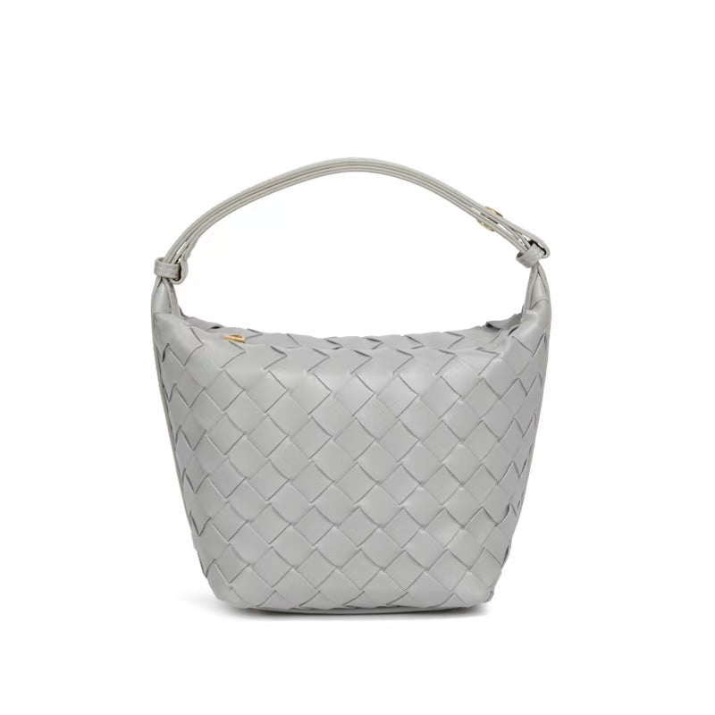 Vintage Boxy Woven Leather Handbag - Wallace