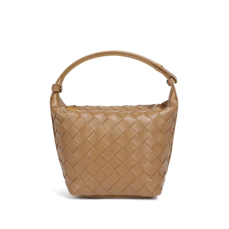 Vintage Boxy Woven Leather Handbag - Wallace