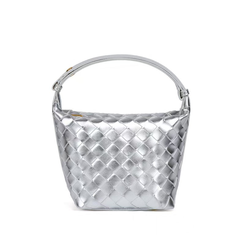 Vintage Boxy Woven Leather Handbag - Wallace
