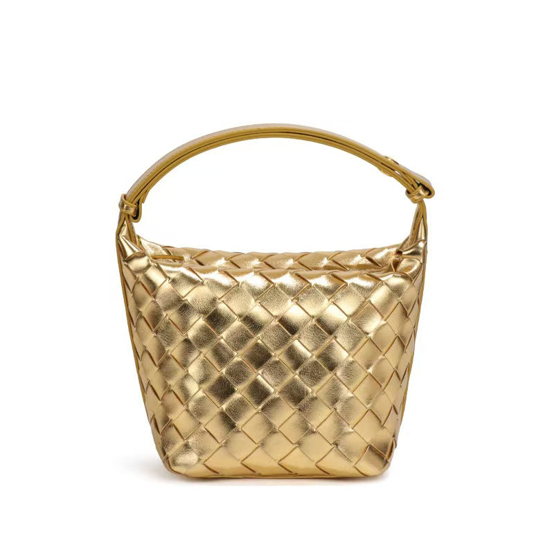 Vintage Boxy Woven Leather Handbag - Wallace