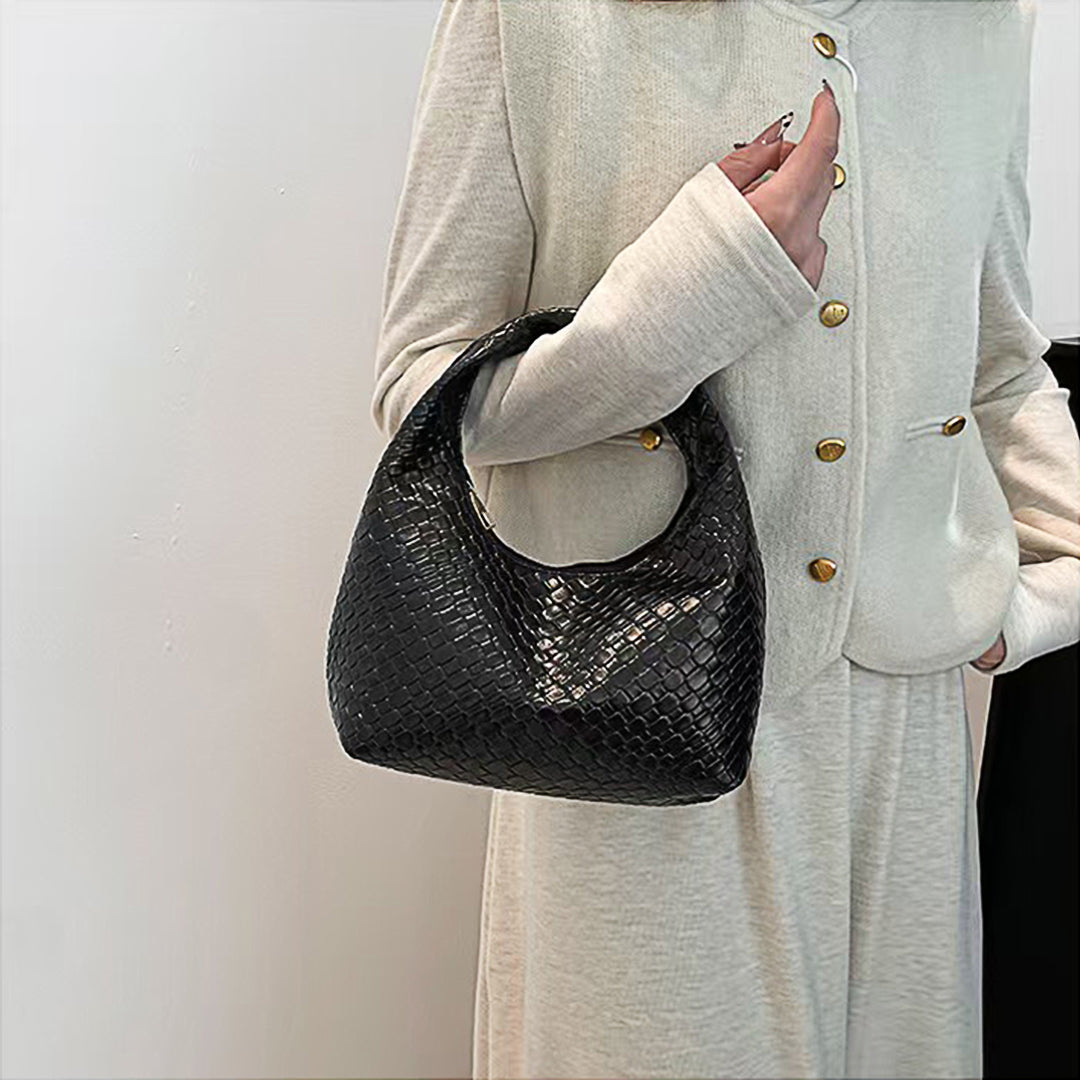 Luxe Braided Leather Hobo Bag
