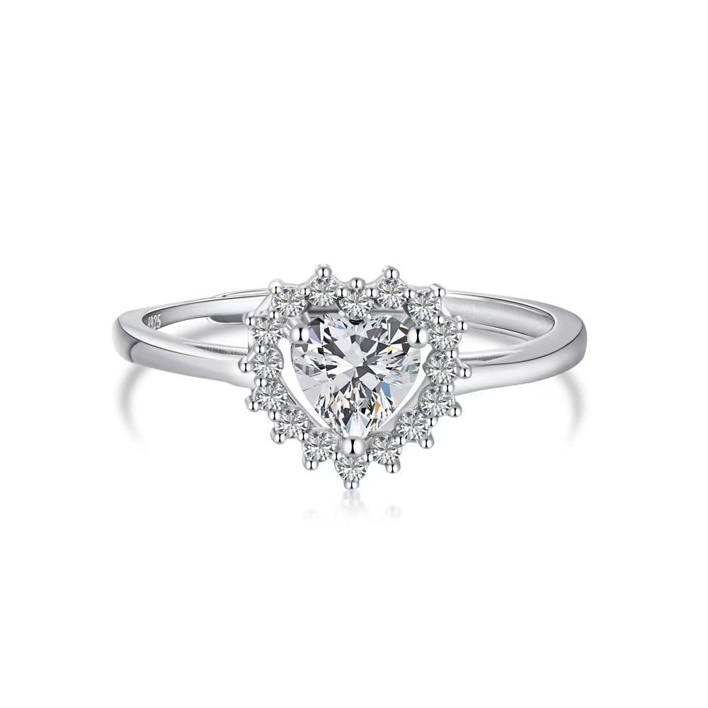 Heart's Halo Engagement Ring