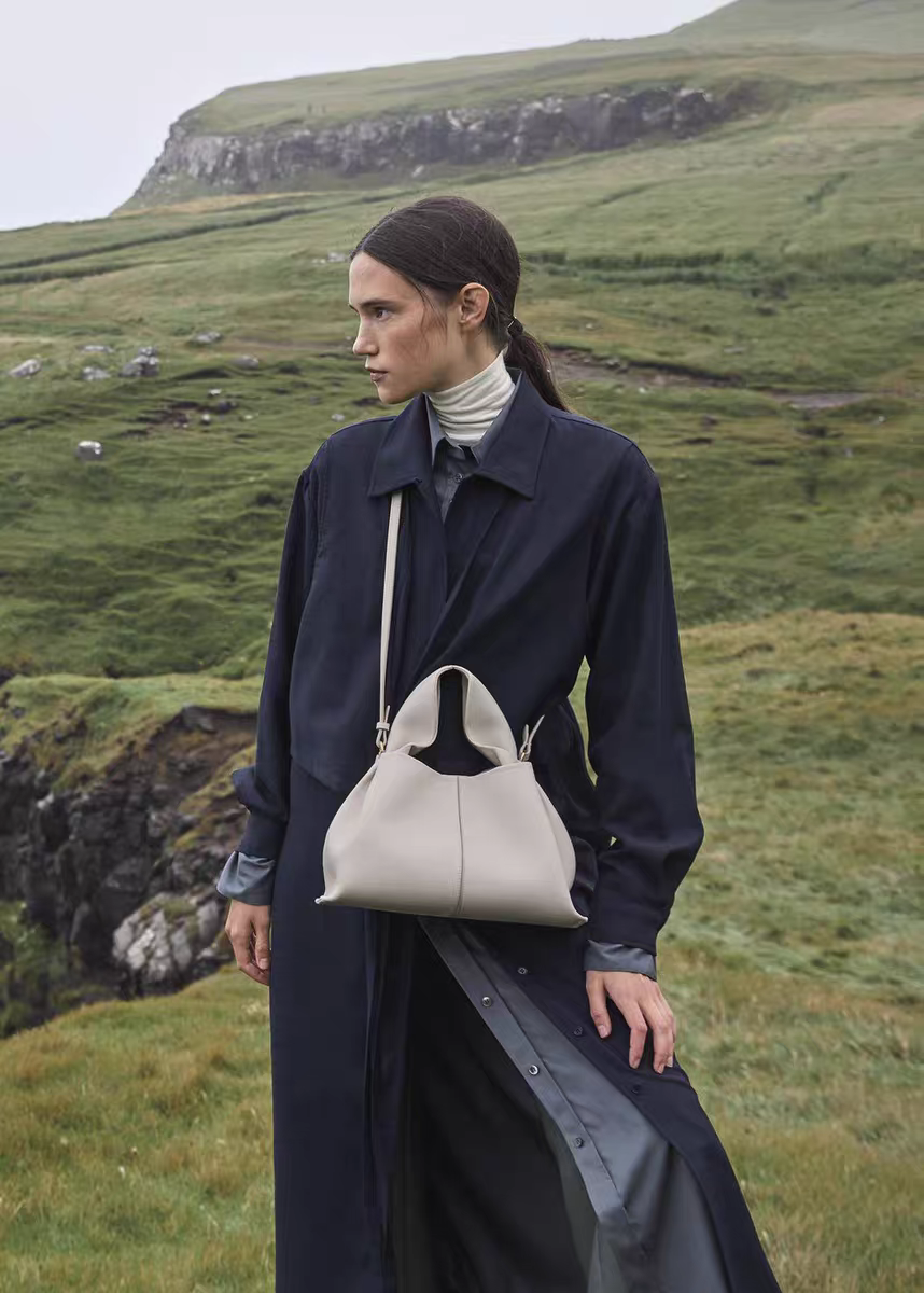Cloud Luxe Litchi Leather Handbag