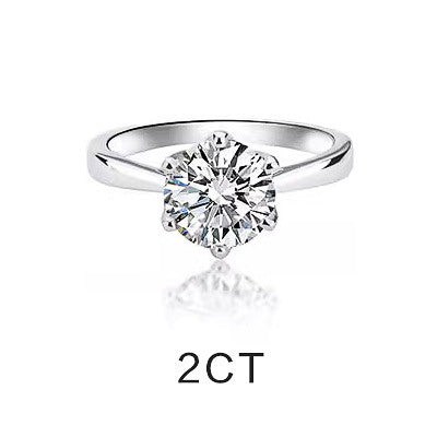 Six-Prong Moissanite Radiance Ring