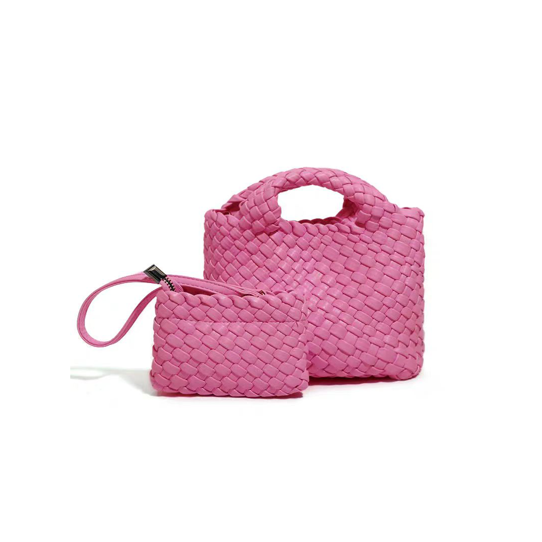 Blush Woven Duo Tote