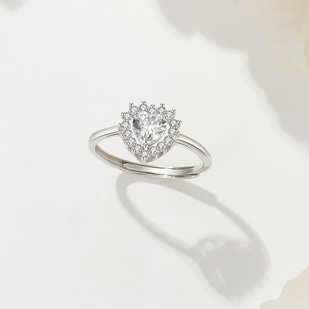 Heart's Halo Engagement Ring