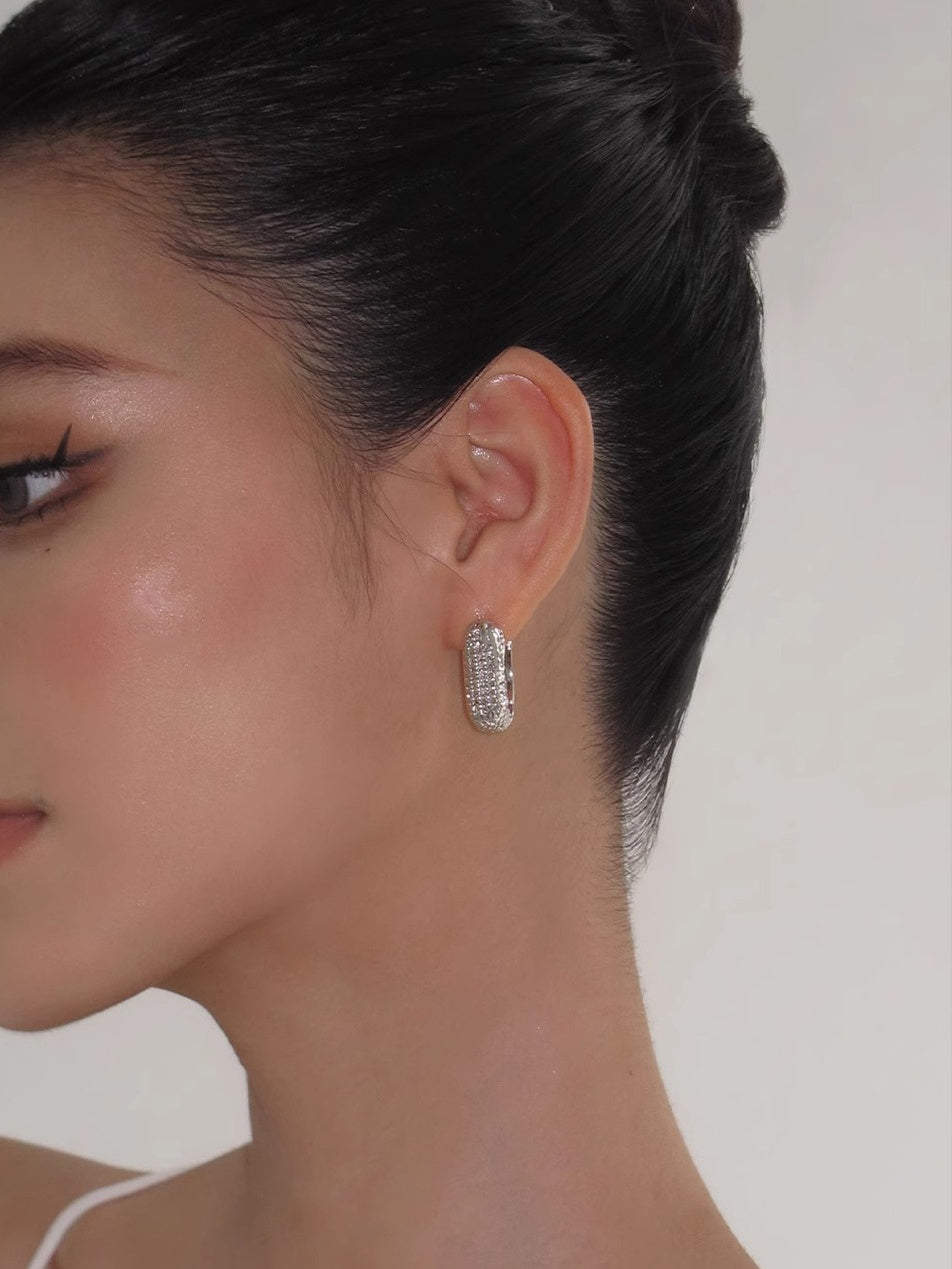 Personalized Skeletonized Hoop Earrings