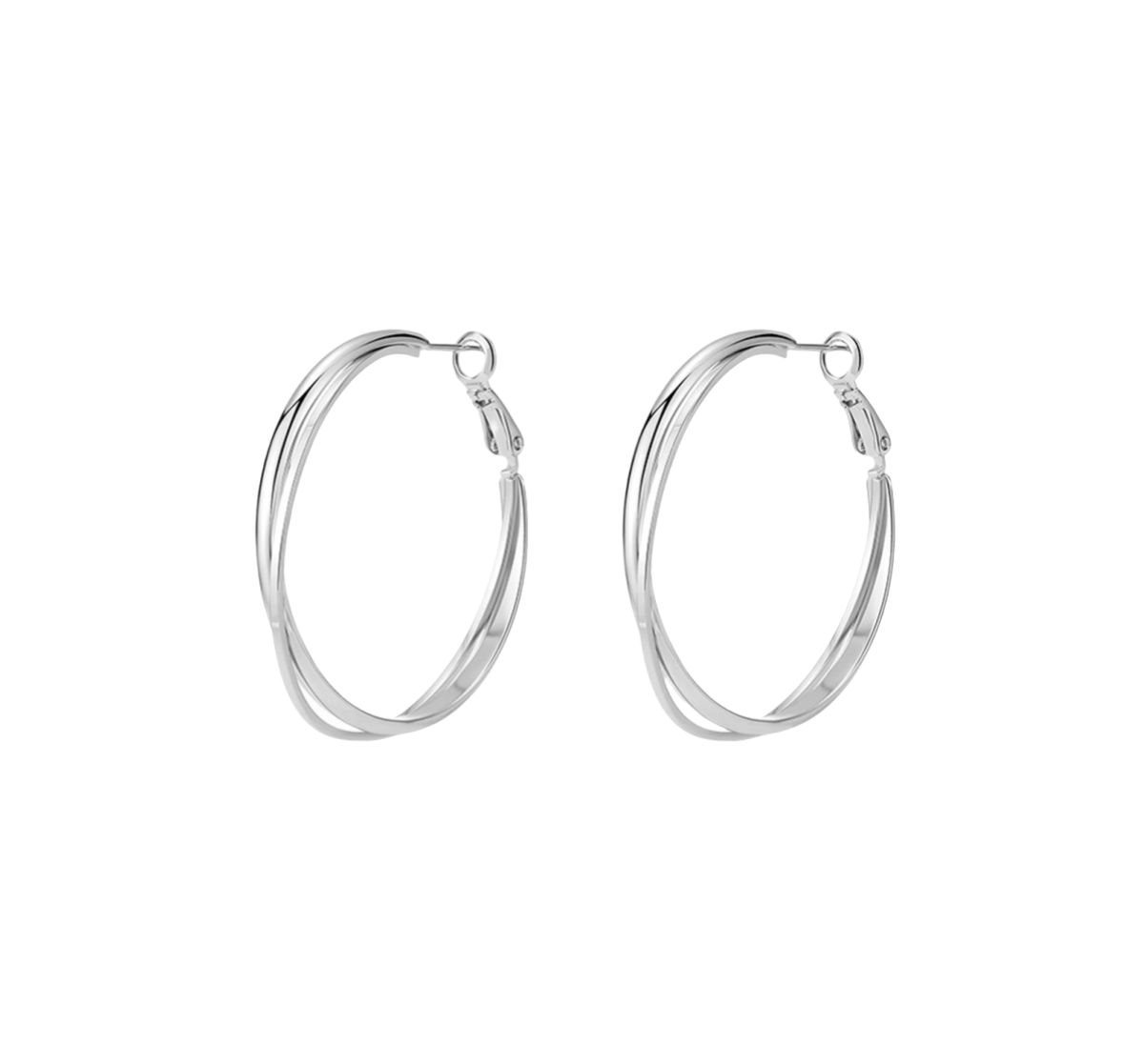 Double Large Hoop Earrings