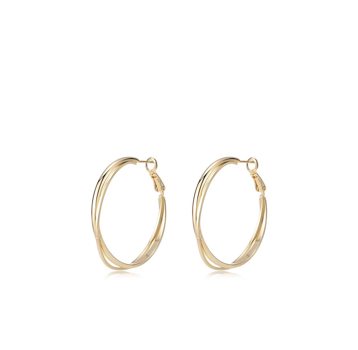 Double Large Hoop Earrings