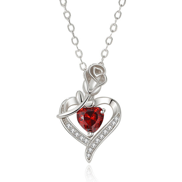 Crimson Heart's Embrace Necklace
