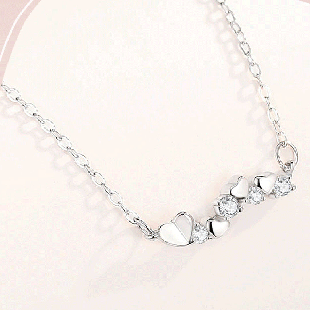 Triple Heart Sparkle Necklace