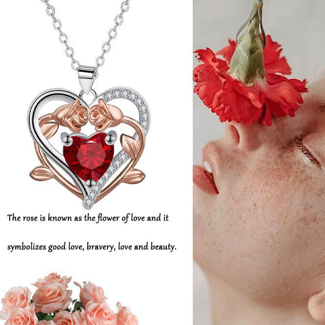 Rose Heart Necklace