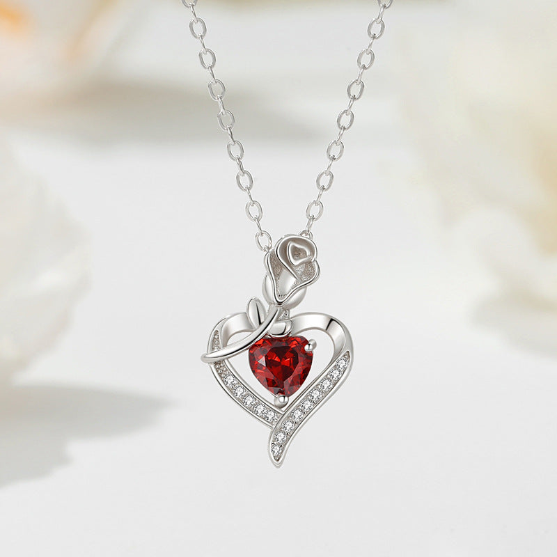 Crimson Heart's Embrace Necklace