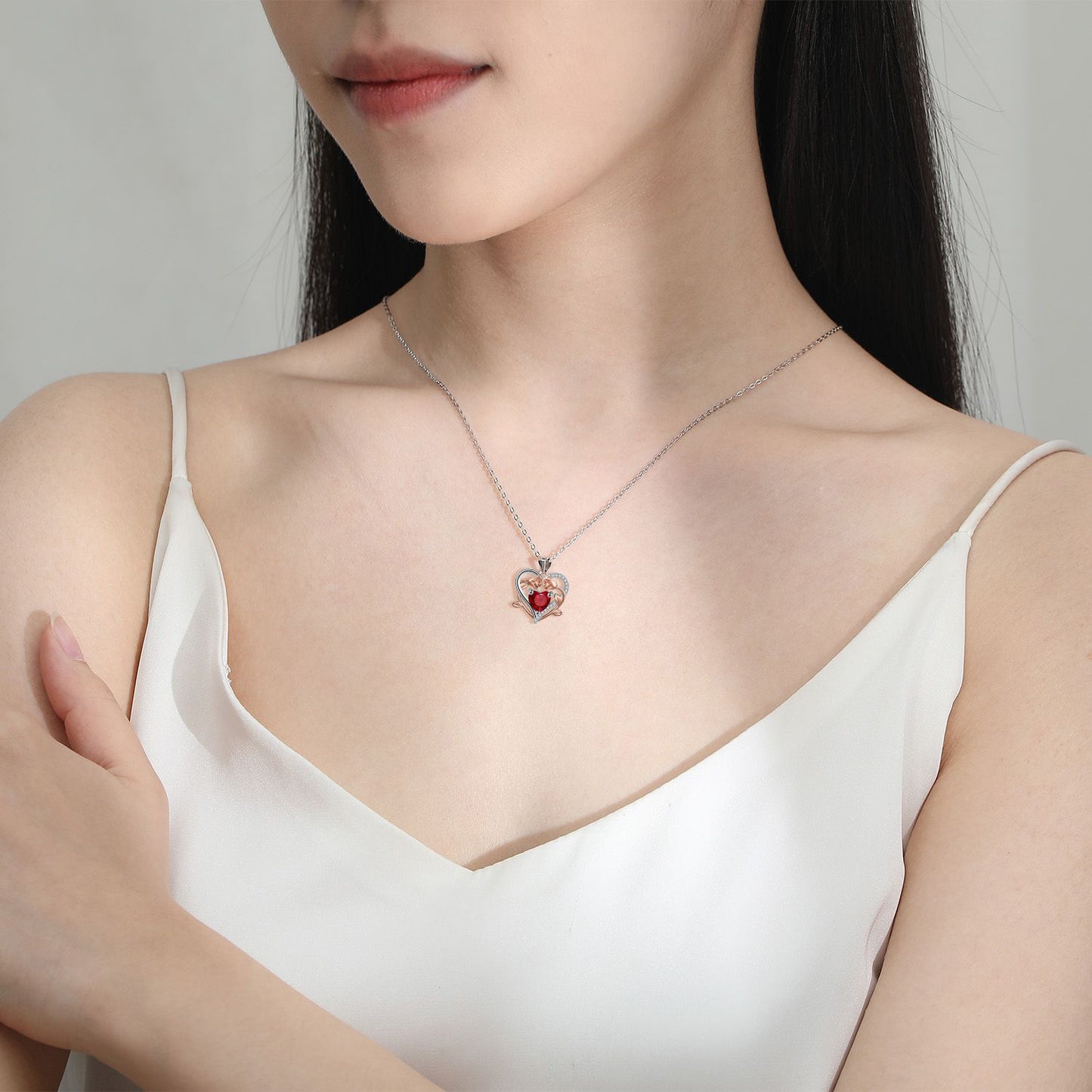 Rose Heart Necklace
