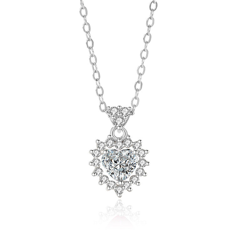 Radiant Heart Halo Necklace