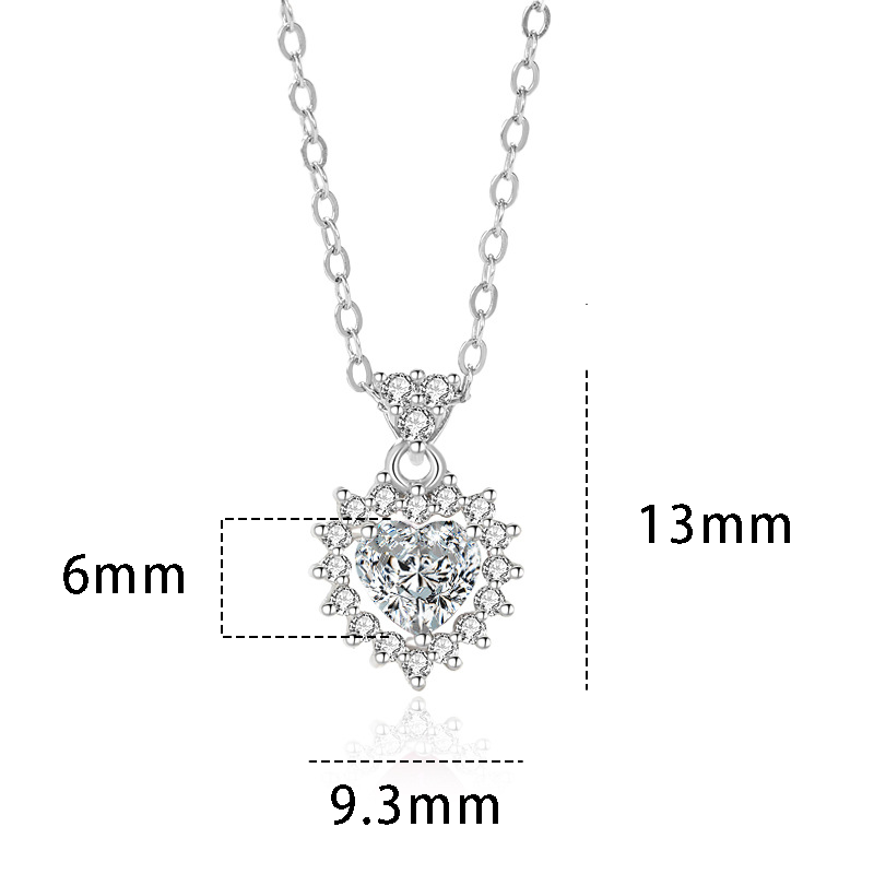 Radiant Heart Halo Necklace
