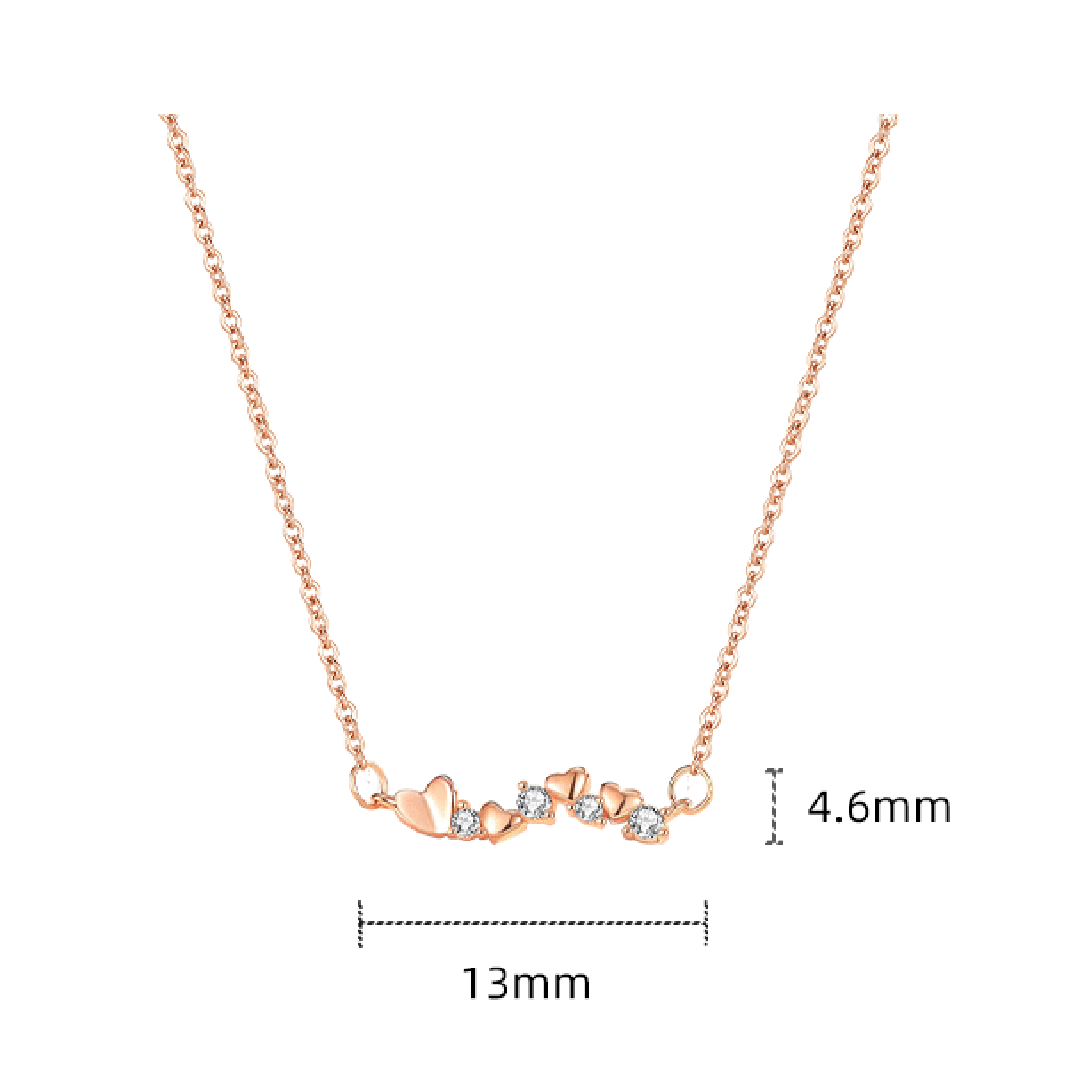 Triple Heart Sparkle Necklace