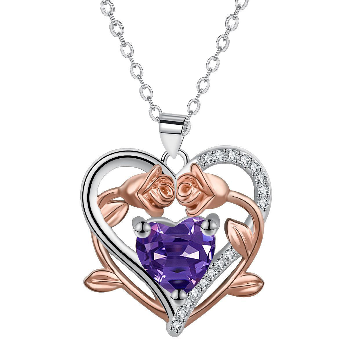 Rose Heart Necklace