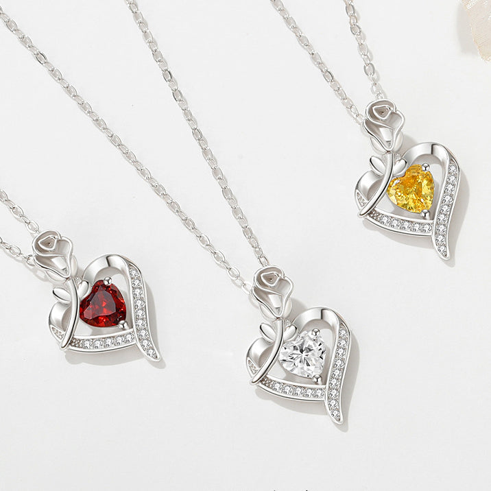Crimson Heart's Embrace Necklace