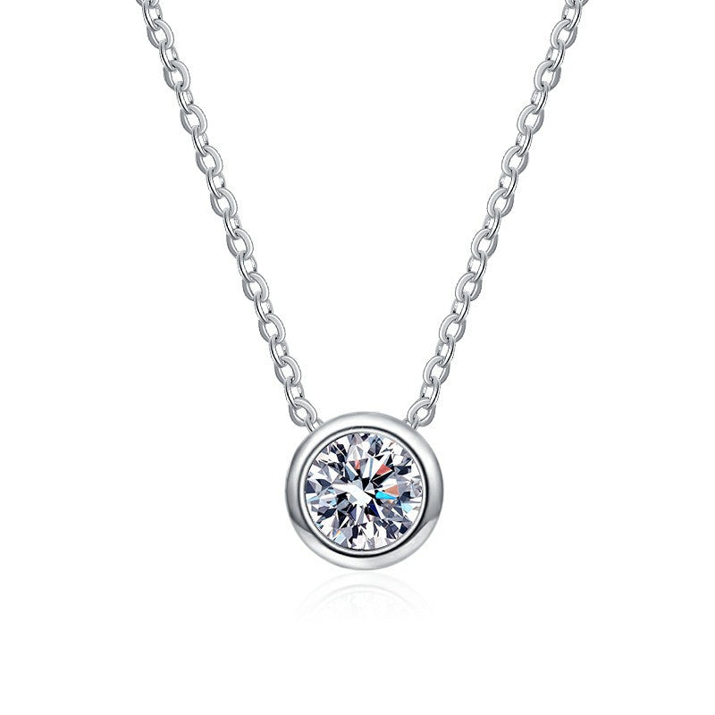 Bubble Moissanite Sterling Silver Pendant