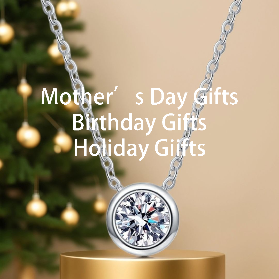 Bubble Moissanite Sterling Silver Pendant