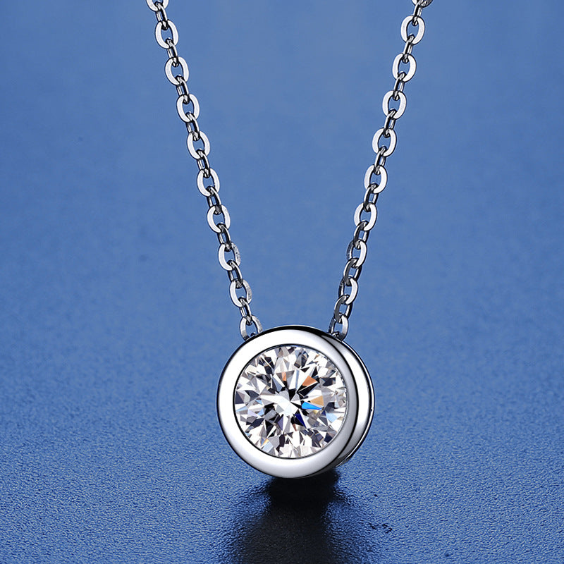 Bubble Moissanite Sterling Silver Pendant