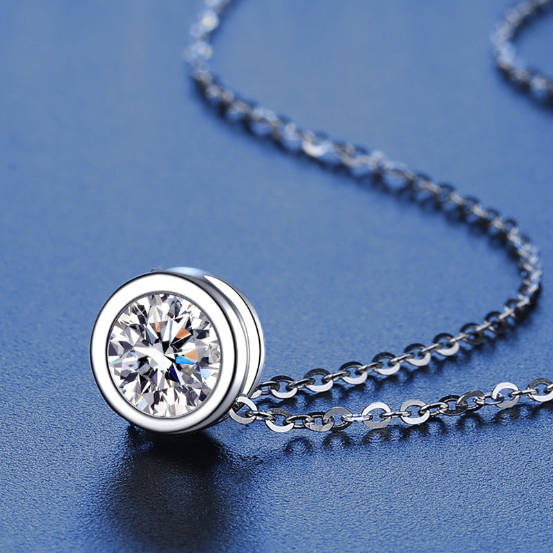 Bubble Moissanite Sterling Silver Pendant