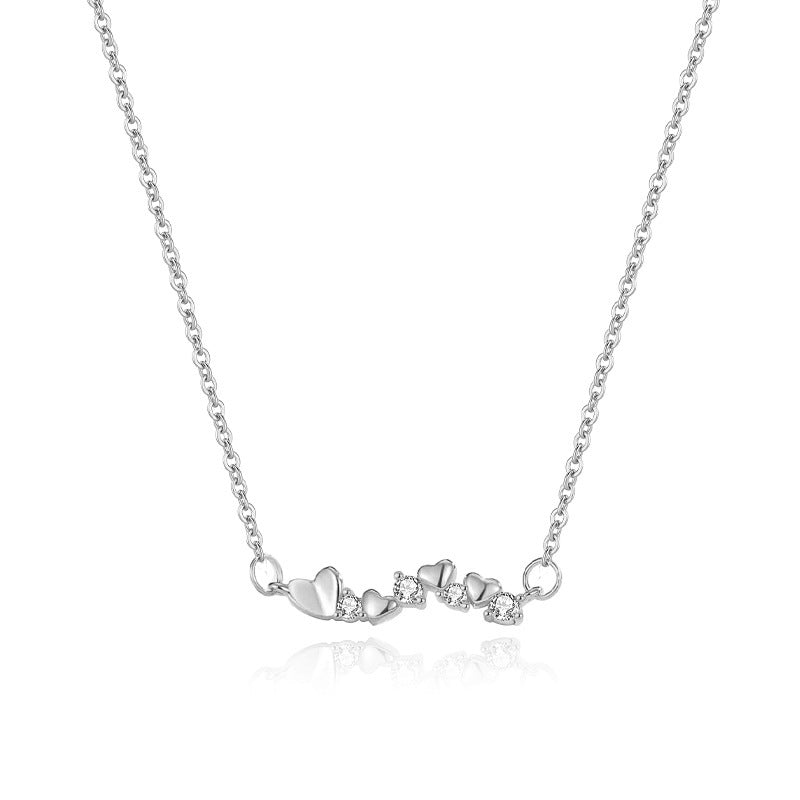 Triple Heart Sparkle Necklace