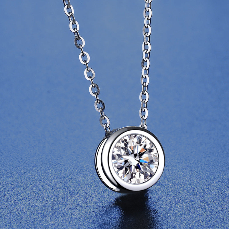 Bubble Moissanite Sterling Silver Pendant