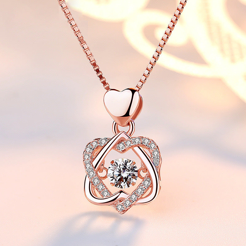 Enduring Hearts Entwined Necklace