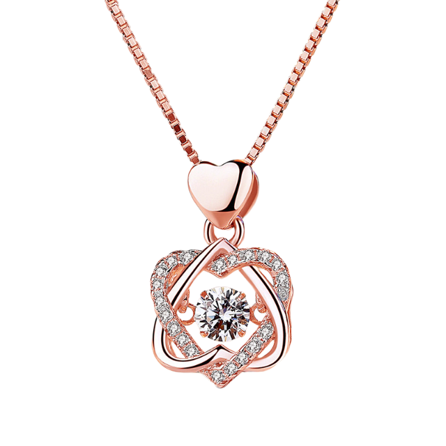 Enduring Hearts Entwined Necklace