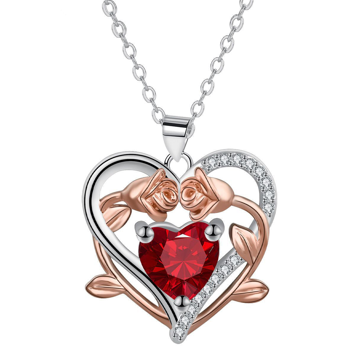 Rose Heart Necklace