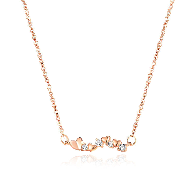 Triple Heart Sparkle Necklace