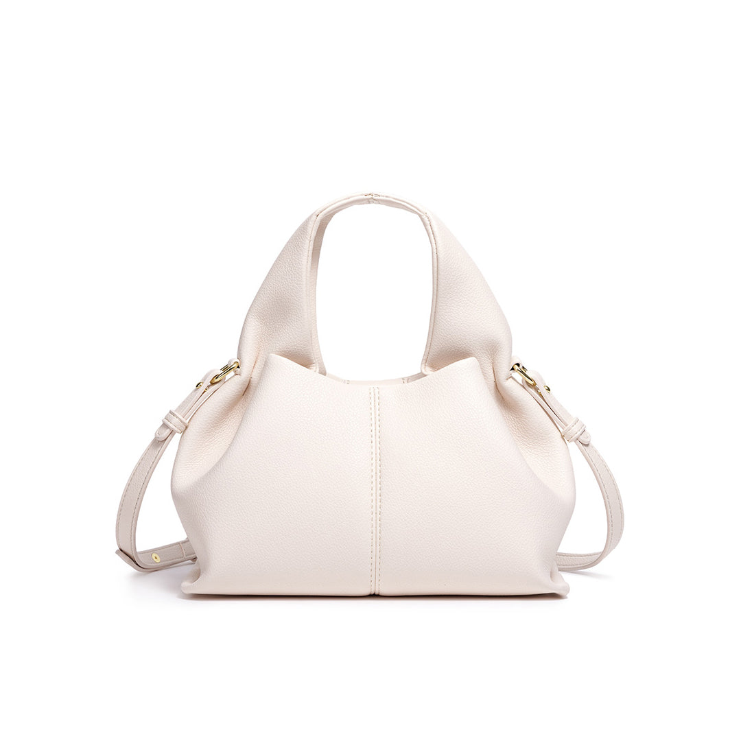 Cloud Luxe Litchi Leather Handbag