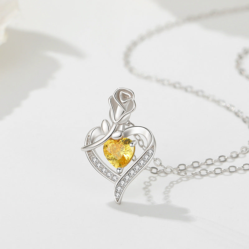 Crimson Heart's Embrace Necklace
