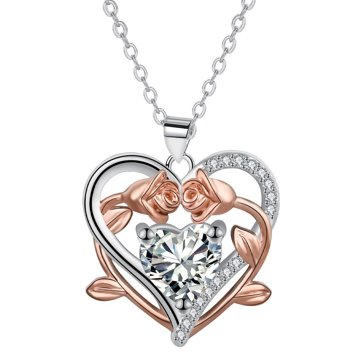 Rose Heart Necklace