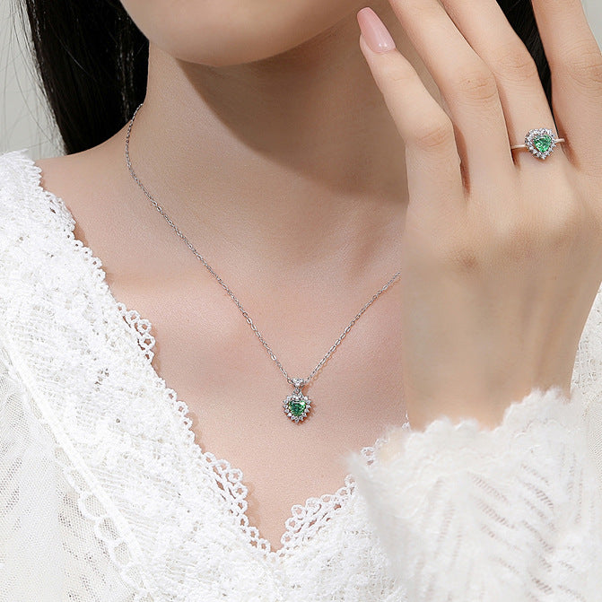 Radiant Heart Halo Necklace