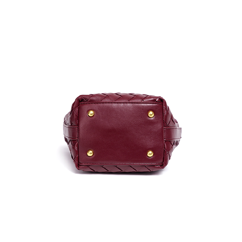 Vintage Boxy Woven Leather Handbag - Wallace