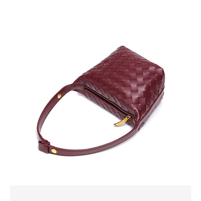 Vintage Boxy Woven Leather Handbag - Wallace