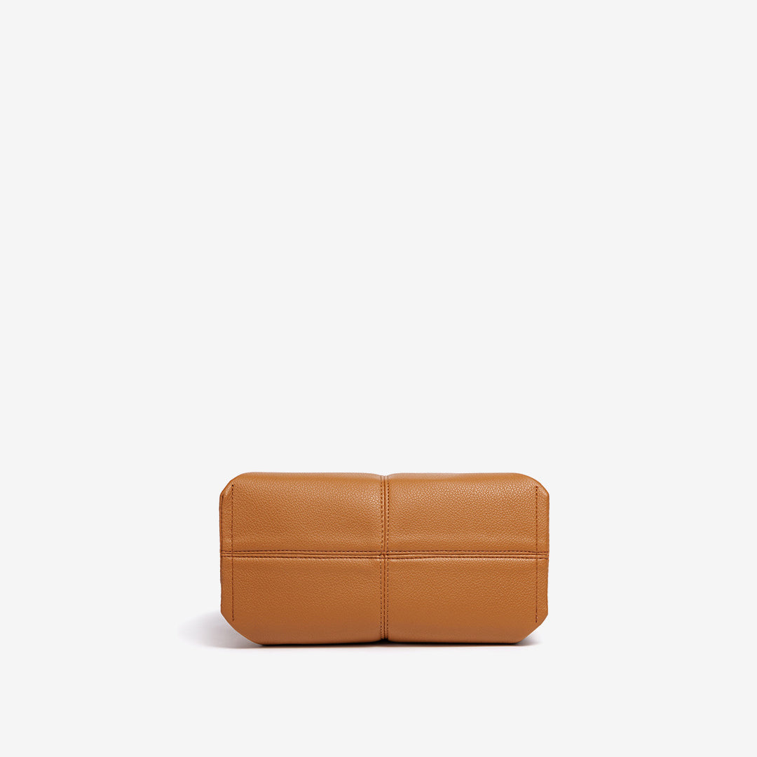 Cloud Luxe Litchi Leather Handbag