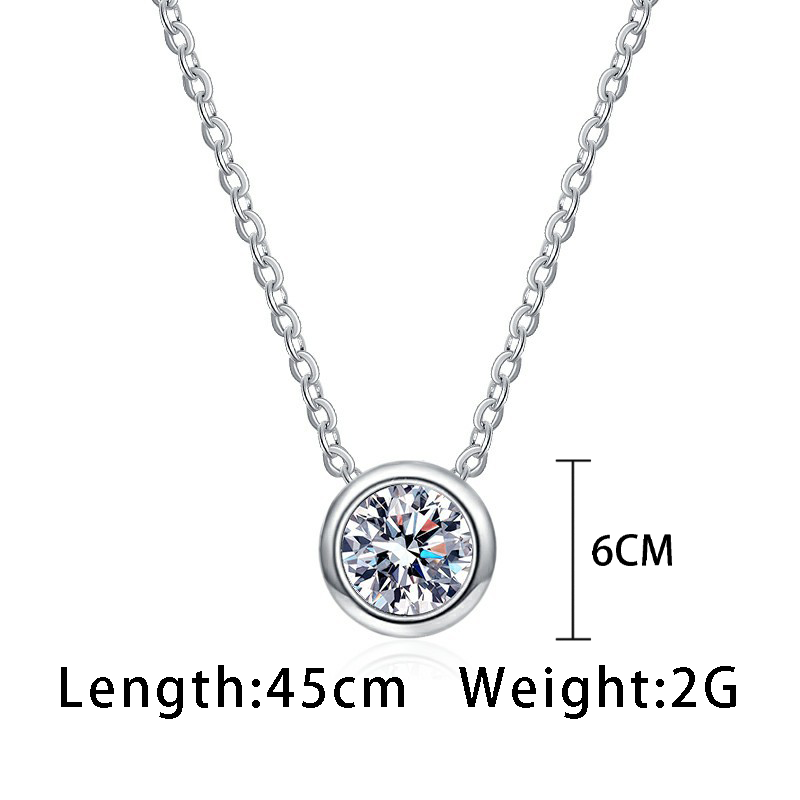 Bubble Moissanite Sterling Silver Pendant